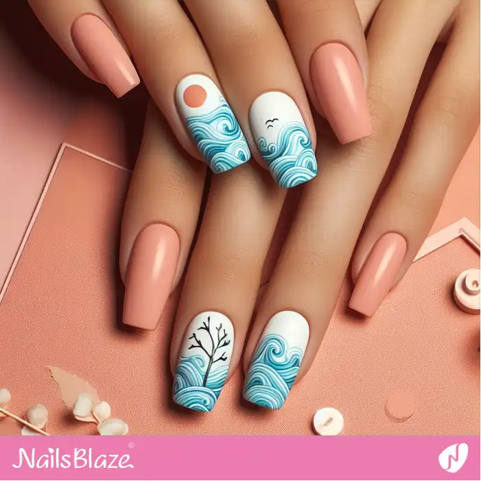 Save the Ocean Save the Planet Nail Art | Save the Ocean Nails - NB3272